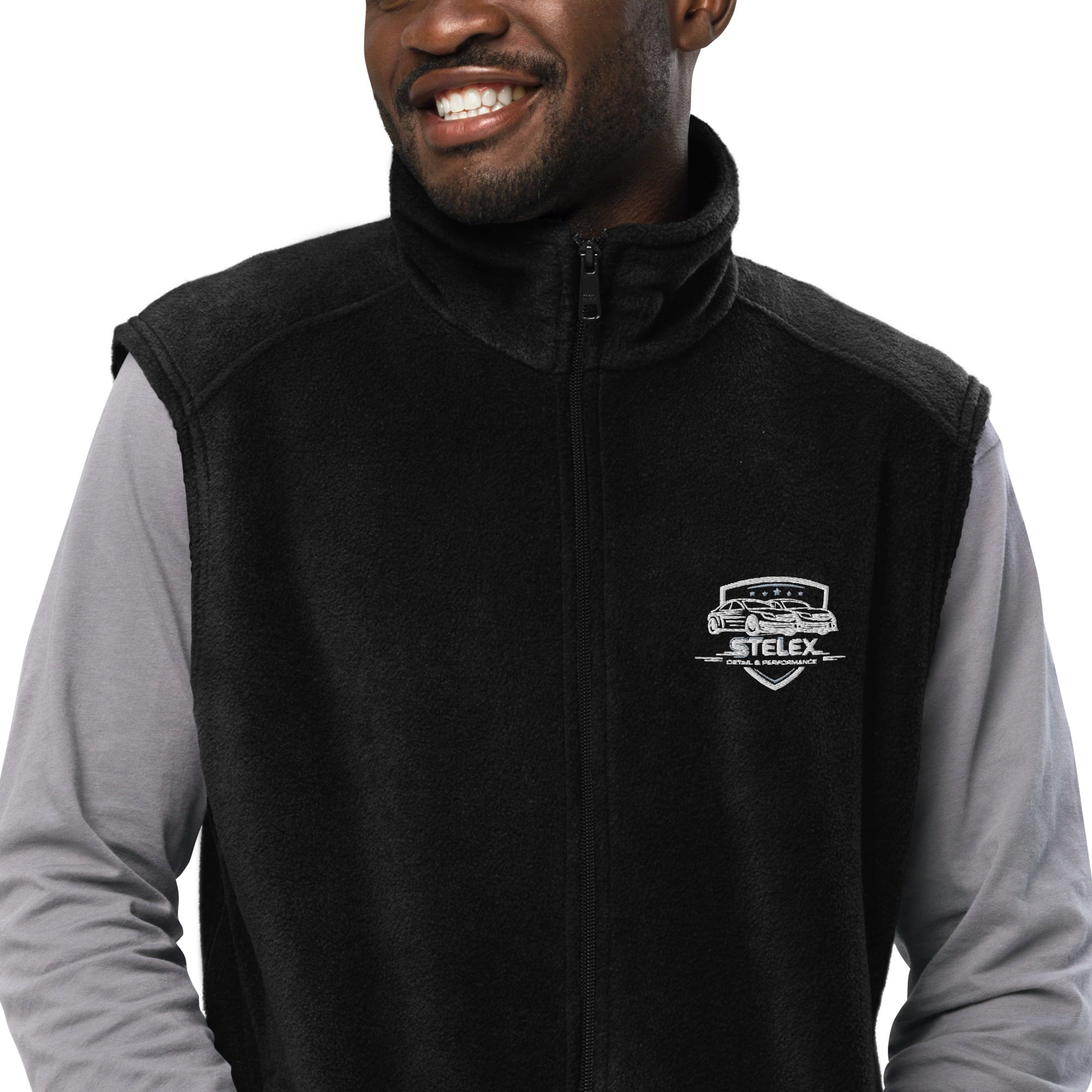 detail - https://stelexdp.com/ - Men’s Columbia fleece vest - Stelex Detailing & Performance - Stelex Detailing & Performance - EMBROIDERY